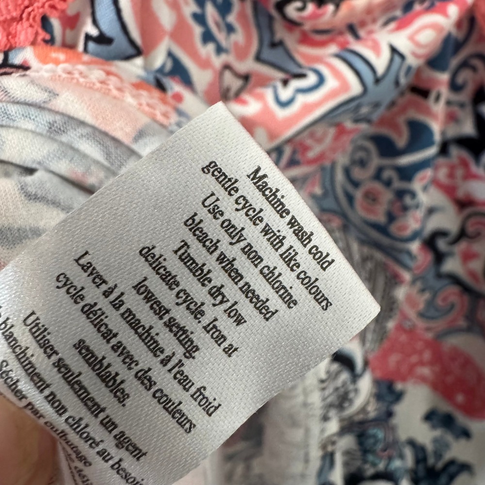 In Bloom by Jonquil Pajama Set Medium Paisley Lace Racerback Cami Wide Leg Pants - Picture 6 of 8